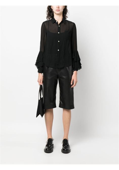 Black long-sleeved top - women COMME DES GARCONS COMME DES GARCONS | RKB0031